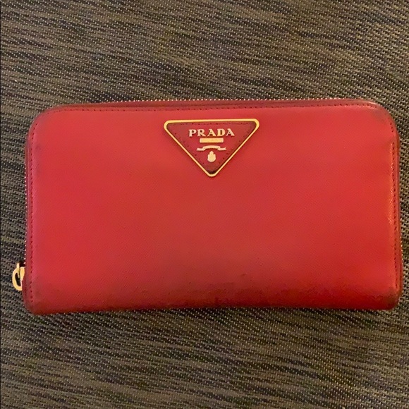 Prada Handbags - Red Prada Wallet